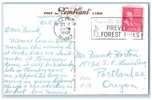 Sheridan Wyoming WY Postcard Greetings Riding Horse 1952 Rembrant Vintage Posted
