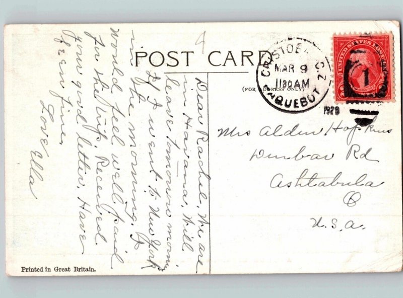 c1928 TSS California Anchor Line Ship CA Postcard