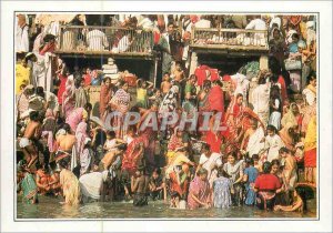 Modern Postcard Varanasi Ghats on the Ganges between India Show All this motl...