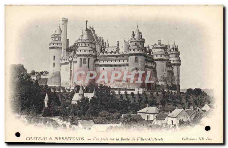 Old Postcard Chateau de Pierrefonds View taken in Villers Collerets Road