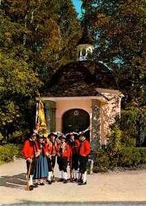 Austria Innsbruck Berg Isel With Locals In Traditional Costume