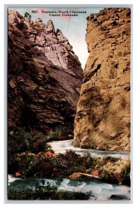 North Cheyenne Canon Narrows Colorado Springs CO UNP DB Postcard W22