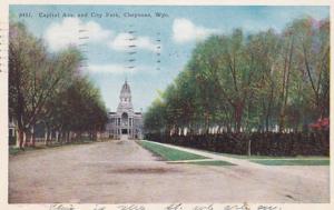 Wyoming Cheyenne Capital Avenue and City Park 1925