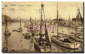 Old Postcard Ostend The Boats From Boat Fishermen