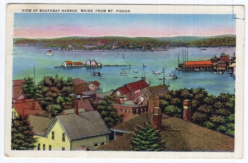 View Of Boothbay Harbor, Maine, From Mt. Pisgah