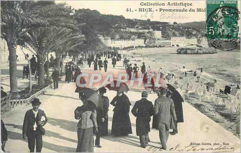 Old Postcard Nice La Promenade du Midi