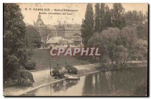 Old Postcard Paris Buttes Chaumont Lake Circular Road