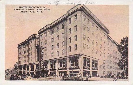 New Jersey Atlantic City Hotel Monticello Kentucky Avenue