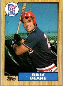 1987 Topps Baseball Card Billy Bean Texas Rangers sk3071