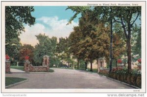 Iowa Muscatine Entrance To Weed Park Curteich