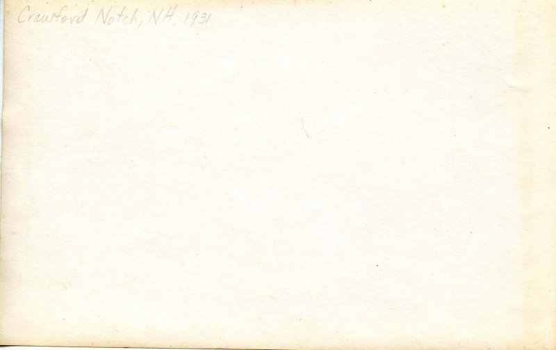 NH - Crawford Notch,  Winter of 1931. Approaching Willey Camps (5.75 X 3.75)
