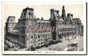 Old Postcard Paris City Hall