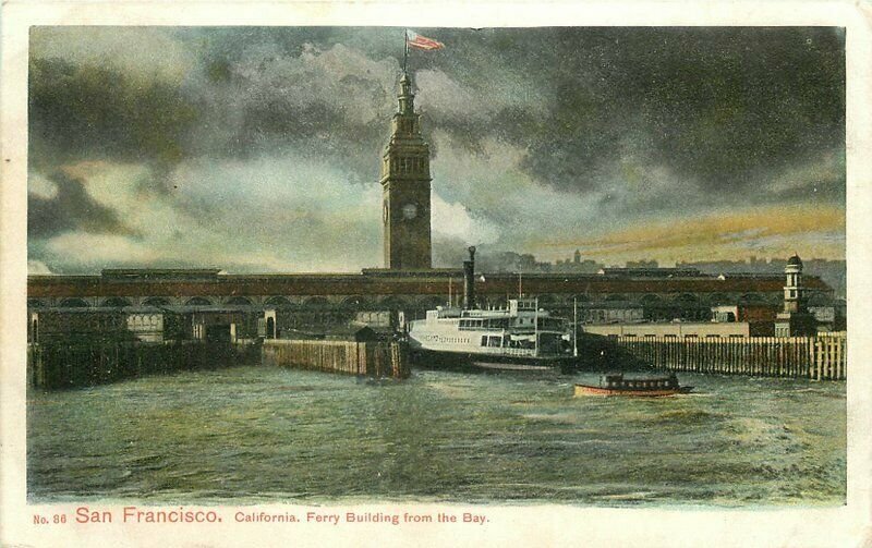 Ferry Building Bay San Francisco California #88 Postcard Weidner 20-3717