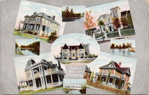 Calgary Alberta Calgary's Beautiful Residences Houses Homes Unused Postcard H37