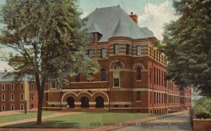 Vintage Postcard 1908 State Normal School Building Bridgewater Massachusetts MA