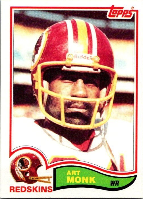 1982 Topps Football Card Art Monk Washington Redskins sk8968