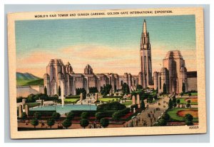 Vintage 1939 Postcard Exposition Towers Golden Gate International Exposition CA