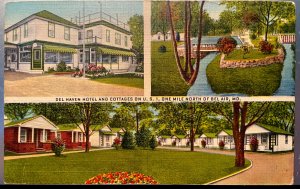 Vintage Postcard 1930-1945 Del Haven Hotel & Cottages, U.S. Route 1, Bel Air, MD