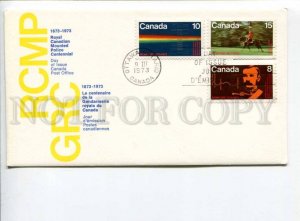 291348 CANADA 1973 First Day COVER Royal Canadian mounted police centennial