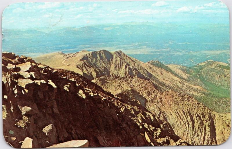 Looking back on Pike's Peak Highway, Colorado