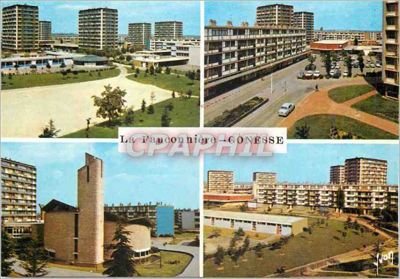 Postcard Modern Gonesse Fauconniere The Square la Garenne The Shopping Center...