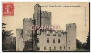 Old Postcard Mazeres near Langon Chateau Roquetaillade