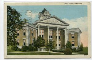 Court House Leesville Louisiana 1940 postcard