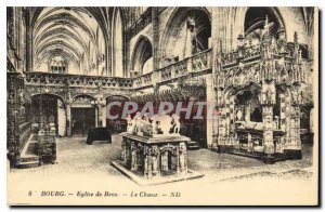 Old Postcard Bourg Brou Church Choir