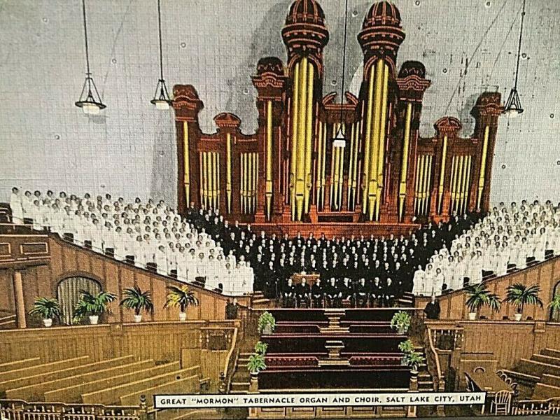 Postcard Mormon  Tabernacle Organ & Choir, Salt Lake City, UT.      T4