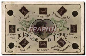 Old Postcard Stamp Language Sower 10c