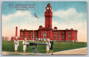 US Navy Naval Training Center  Waukegan, Illinois - Postcard