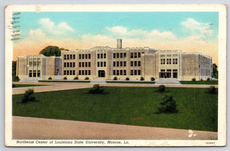 Vintage Postcard 1940 Northeast Center of Louisiana State University Monroe LA