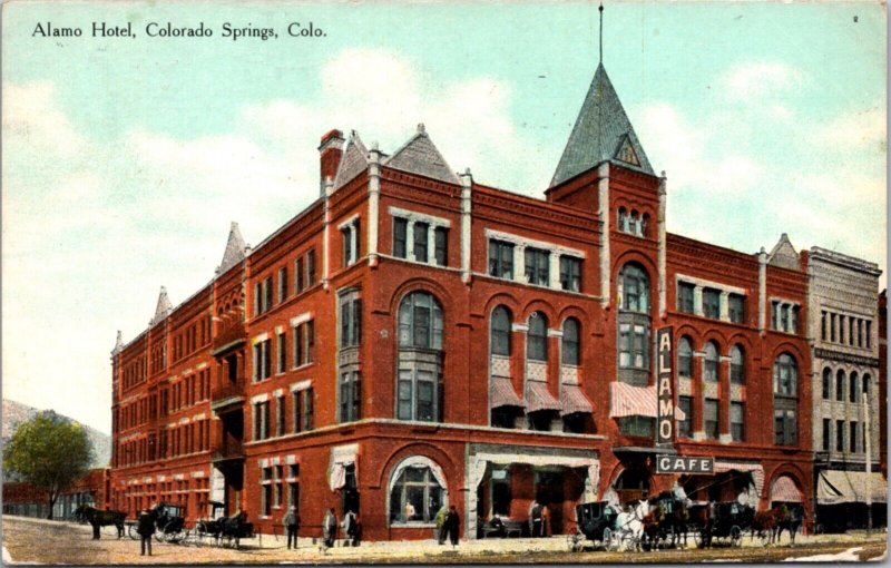 Postcard Alamo Hotel in Colorado Springs, Colorado