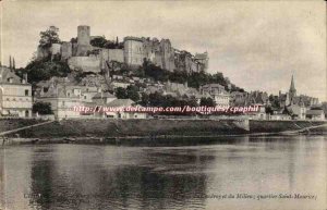 Chinon - Chateau Panorama - Old Postcard