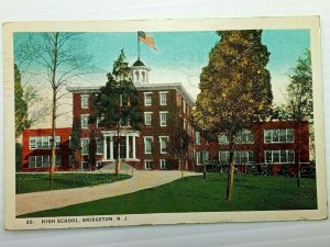 Vintage Postcard 1927 High School Bridgeton NJ New Jersey