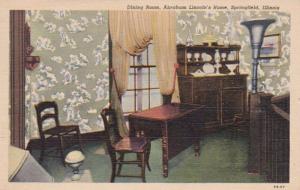 Illinois Springfield Abraham Lincoln's Home Dining Room 1950 Curteich