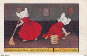 Dorothy Dixon ; Sunbonnet Twinsds , Friday Cleaning , 1907