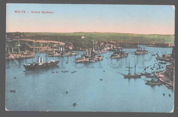 106219 MALTA grand Harbour Vintage colorful PC