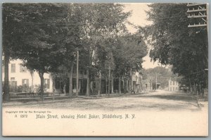 MIDDLEBURG NY MAIN STREET ANTIQUE POSTCARD