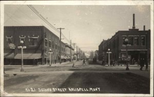 Kalispell MT Second St. c1910 Real Photo Postcard