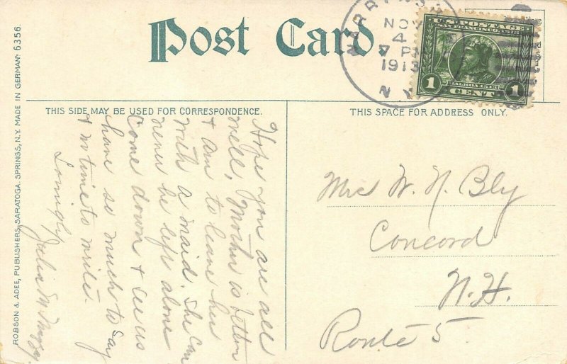 Adirondack Mountains New York 1910 Postcard Trout Stream near North Creek