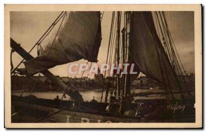 Old Postcard La Douce France A La Rochelle port area Boats