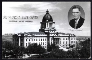 South Dakota State Capitol Governor Archie Gubbrud by Miller Studio pm1962 RPPC