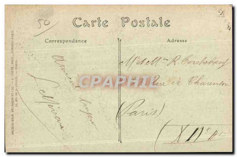 Old Postcard Cherbourg Torpedo Boat returning to the piers