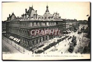 Old Postcard Lyon Place des Cordeliers and the Stock Exchange Palace