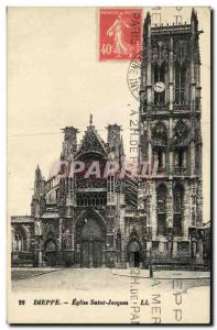 Old Postcard Dieppe Eglise Saint Jacques