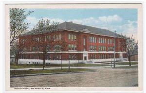 High School Rochester Minnesota 1920c postcard