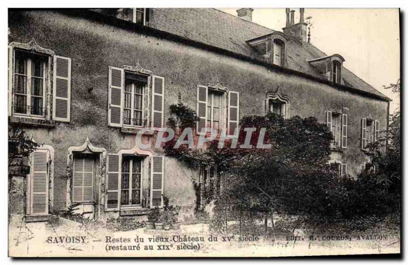 Old Postcard Chateau Savoisy the old castle Remains