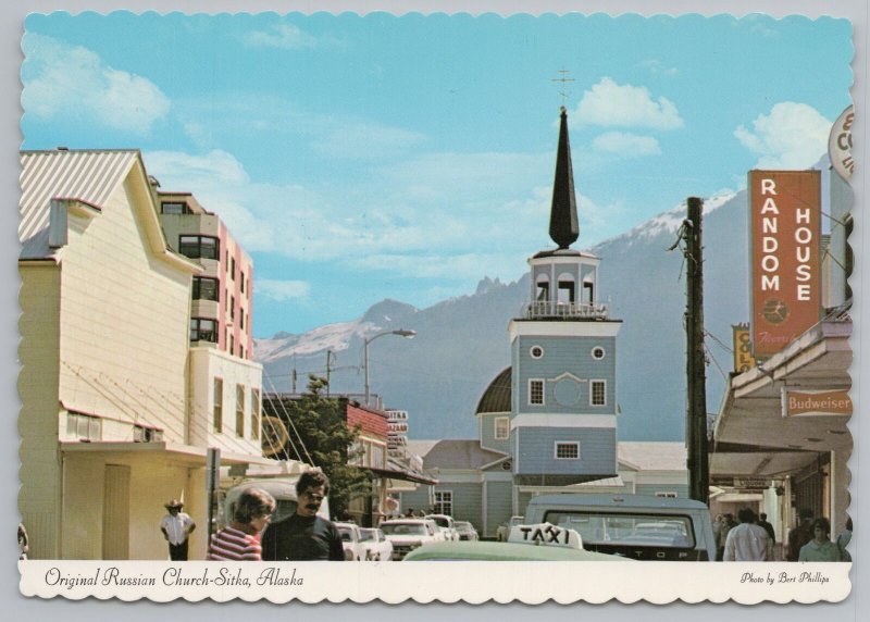 Sitka Alaska~St Michaels Cathedral~Main Street~Random House~Continental Postcard 