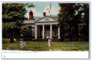 Monticello Virginia VA Postcard Home Of Thomas Jefferson People Scene c1905 Tuck